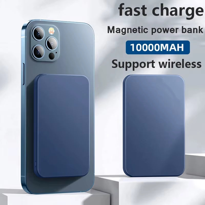 10000Mah Magnetic Wireless Power Bank Portable 5000Mah USB C Fast Induction Charging External Battery for Iphone Xiaomi Samsung